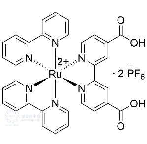 CAS: 64189-98-6 丨 bis (2,2'-bipyridyl) (4,4'-dicarboxyl-2,2'-bipyridyl) Ruthenium (II) Bishexafluworofosfat